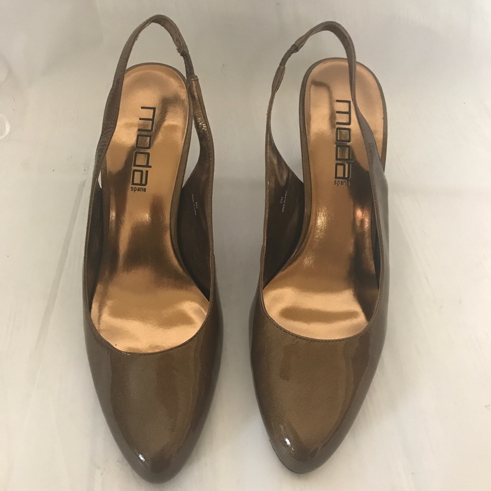 Moda Spana Gold Slingback 8M Career Evening